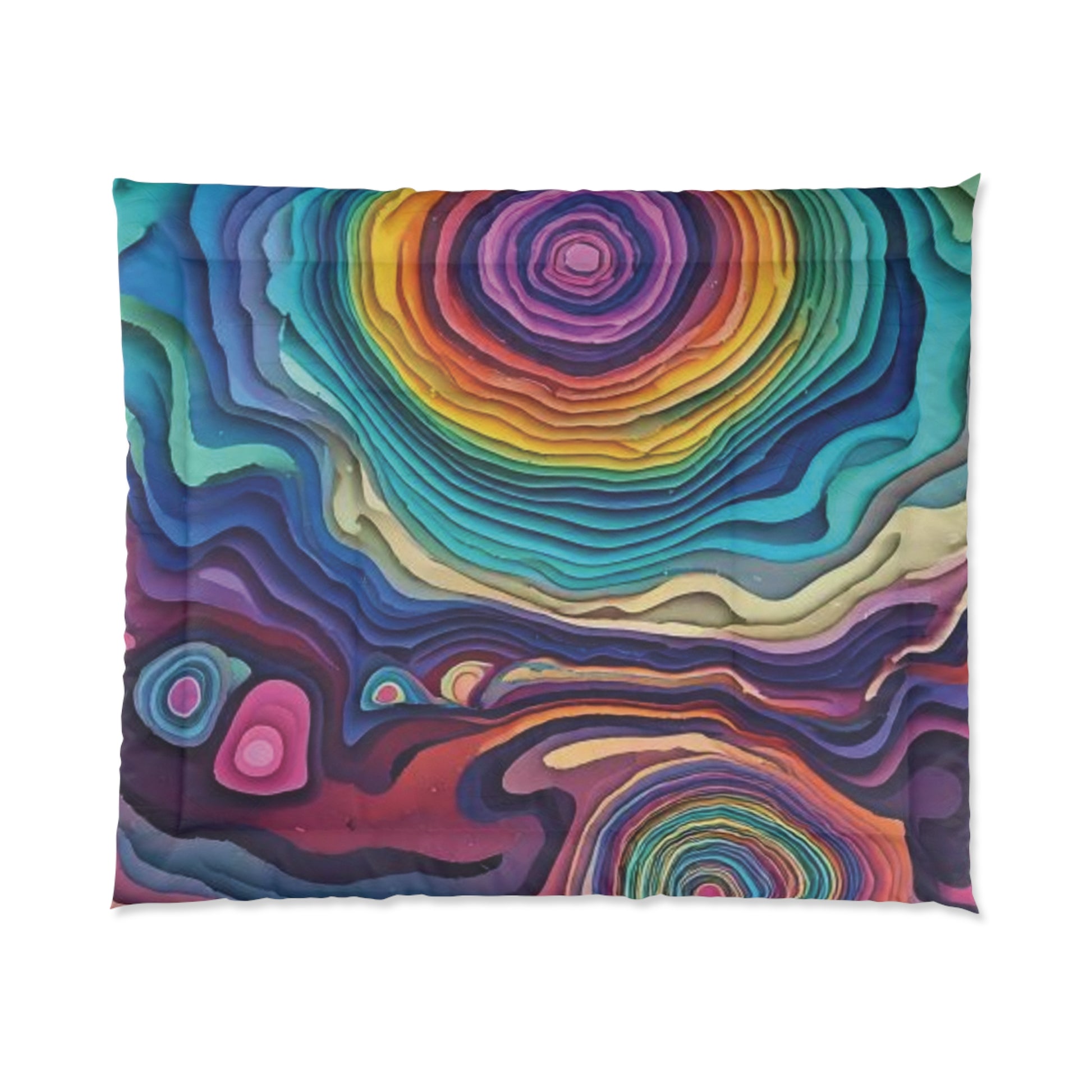 Colorful Comforter design stacked