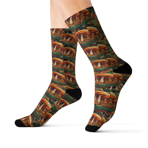 Colorful Sublimation Socks with Artistic Design - Unique Gift for Art Lovers