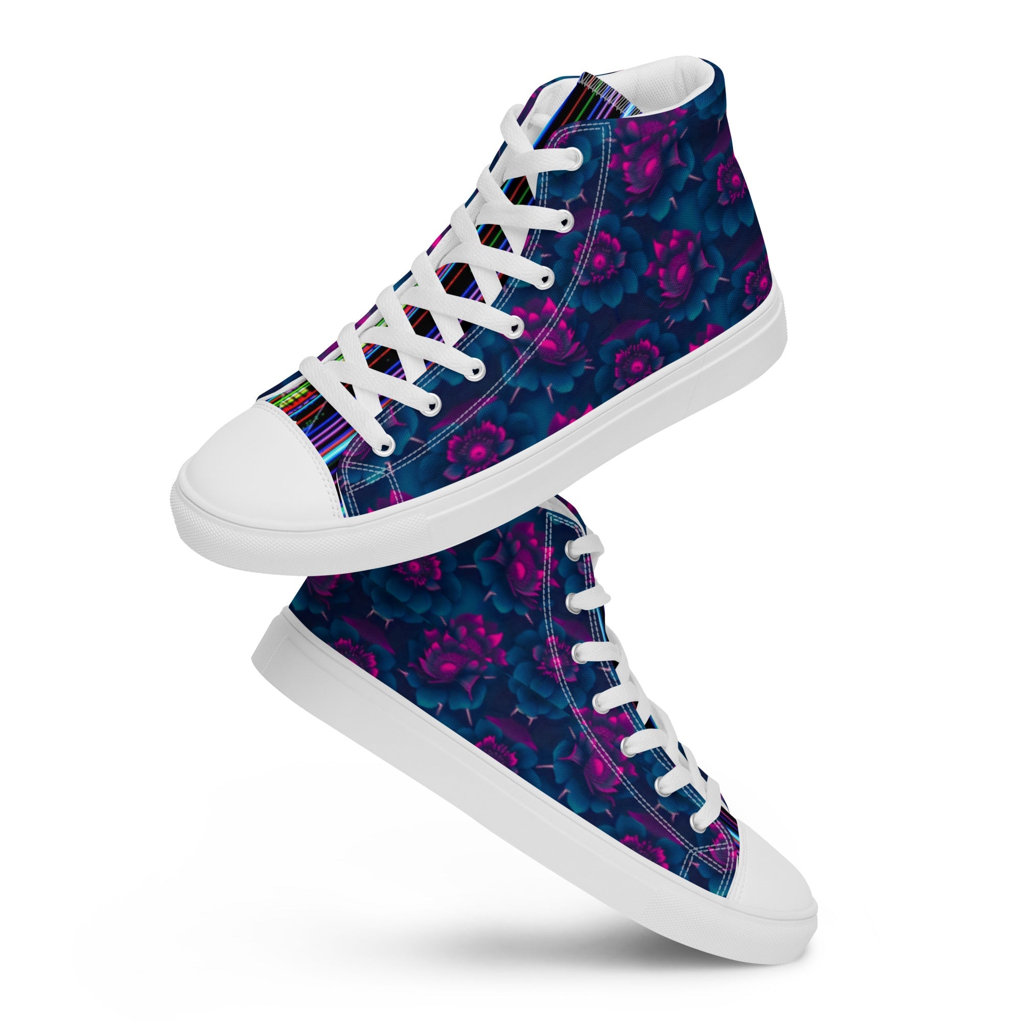 Dark Wardrobe Society Floral Men’s high top Limited run Shoes - CTDSF