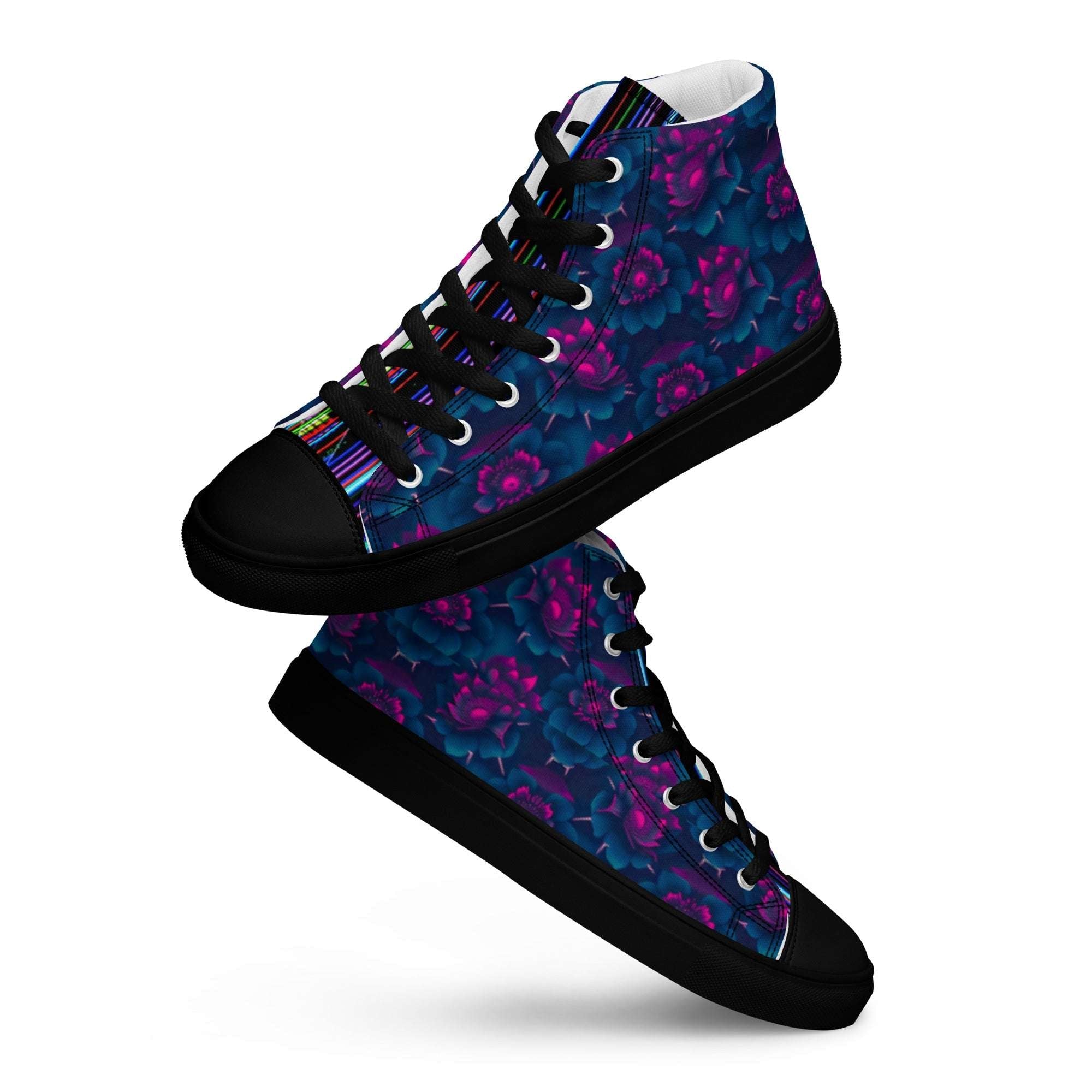 Dark Wardrobe Society Floral Men’s high top Limited run Shoes - CTDSF