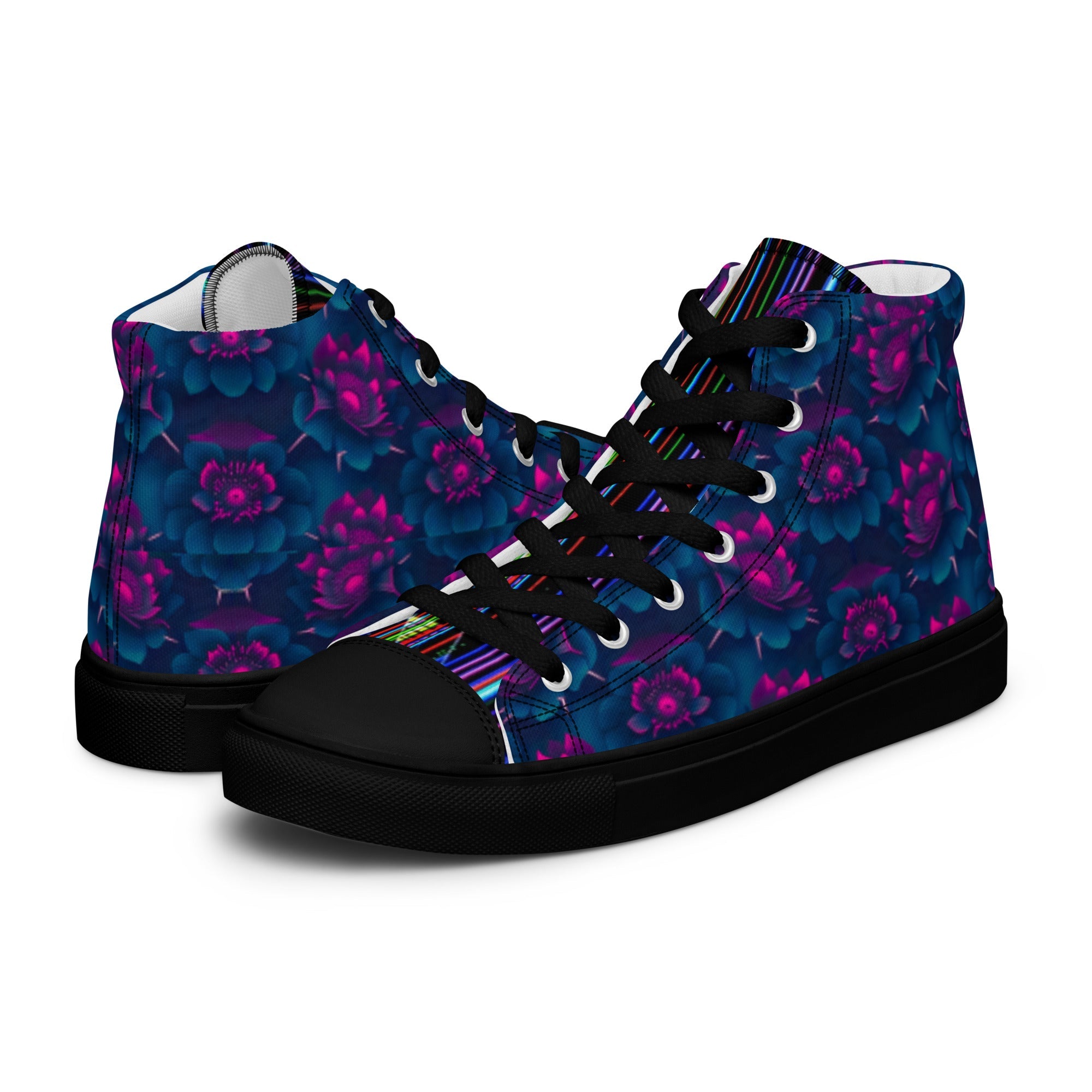 Dark Wardrobe Society Floral Men’s high top Limited run Shoes - CTDSF