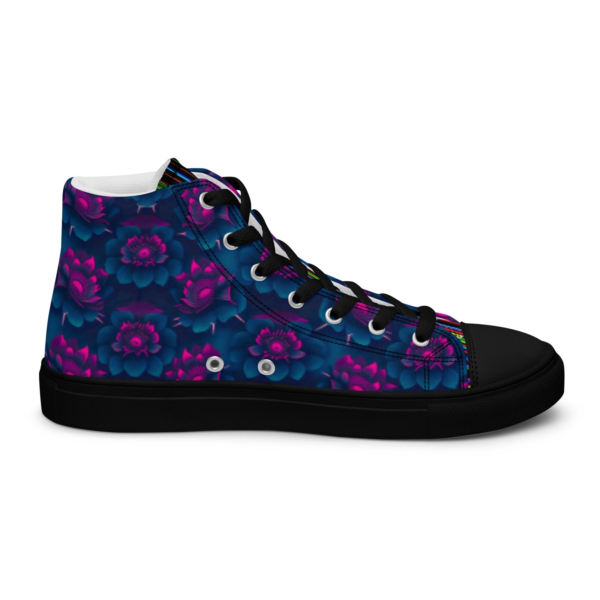Dark Wardrobe Society Floral Men’s high top Limited run Shoes - CTDSF