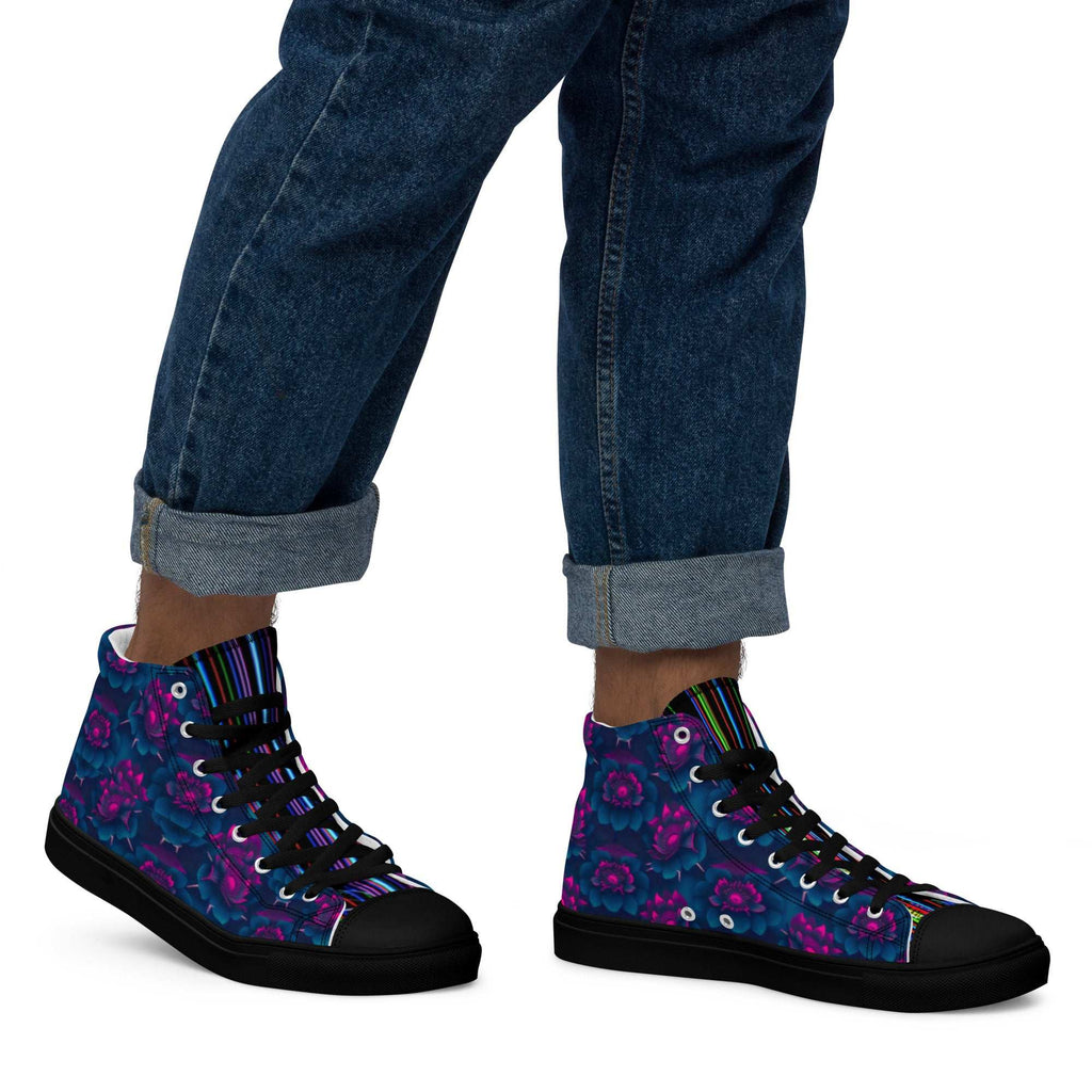 Dark Wardrobe Society Floral Men’s high top Limited run Shoes - CTDSF