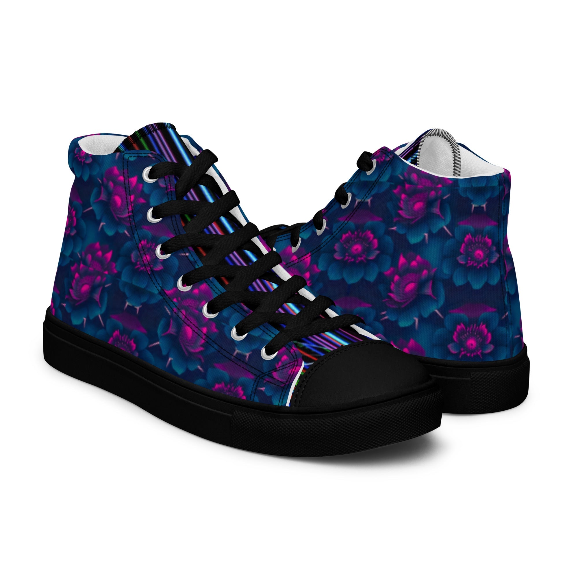 Dark Wardrobe Society Floral Men’s high top Limited run Shoes - CTDSF