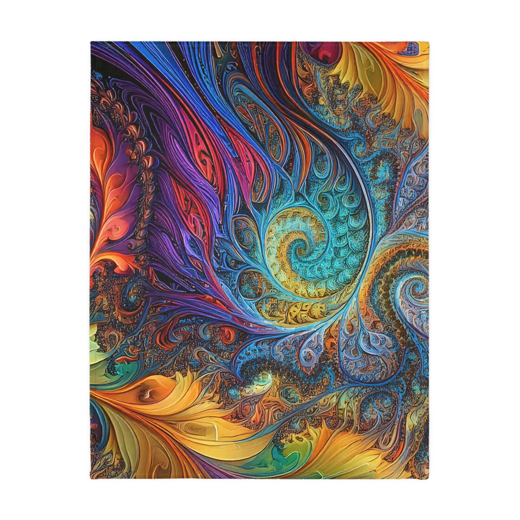 Microfiber Blanket - Fractled Rainbow Design - CTDSF
