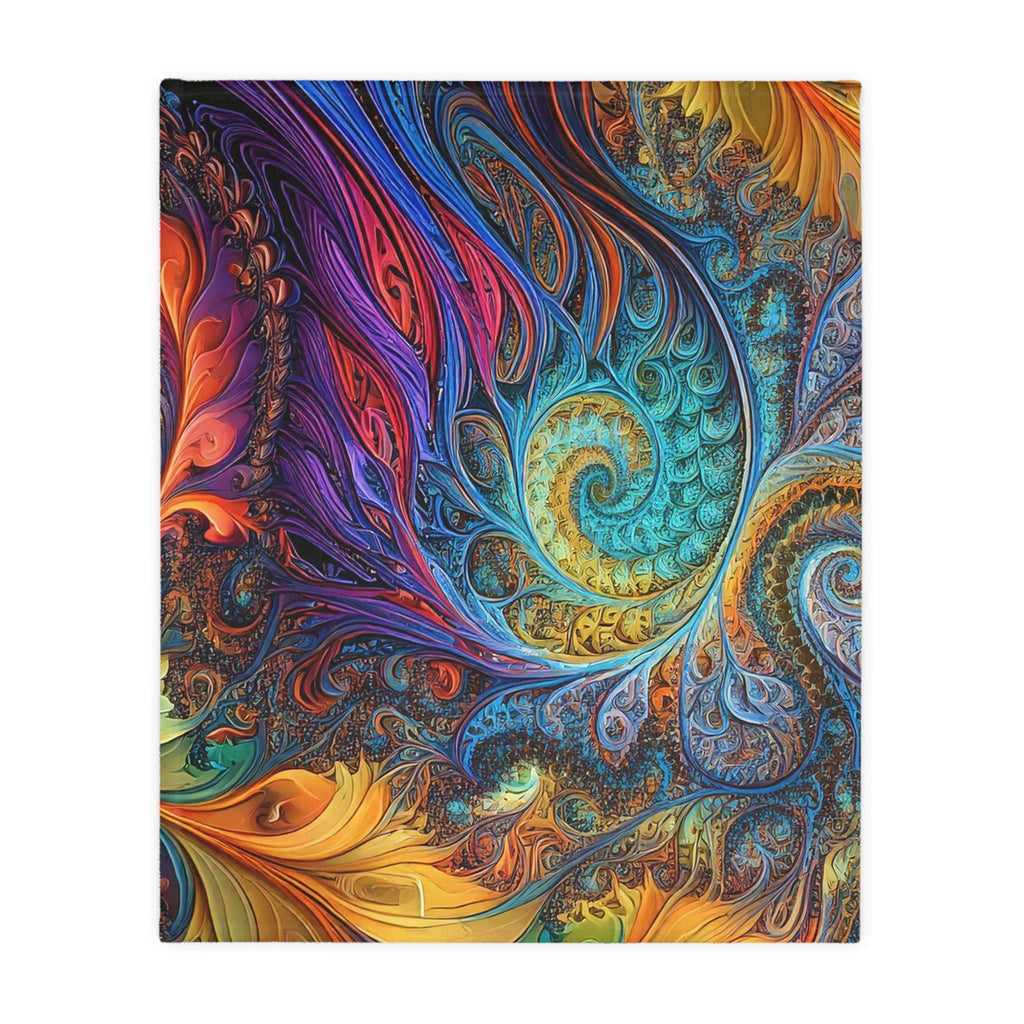 Microfiber Blanket - Fractled Rainbow Design - CTDSF