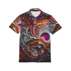 Polo with Topographical Inspired Print - CTDSF
