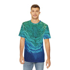 Polyester Tee - Water Topography Inspired Shirt - CTDSF
