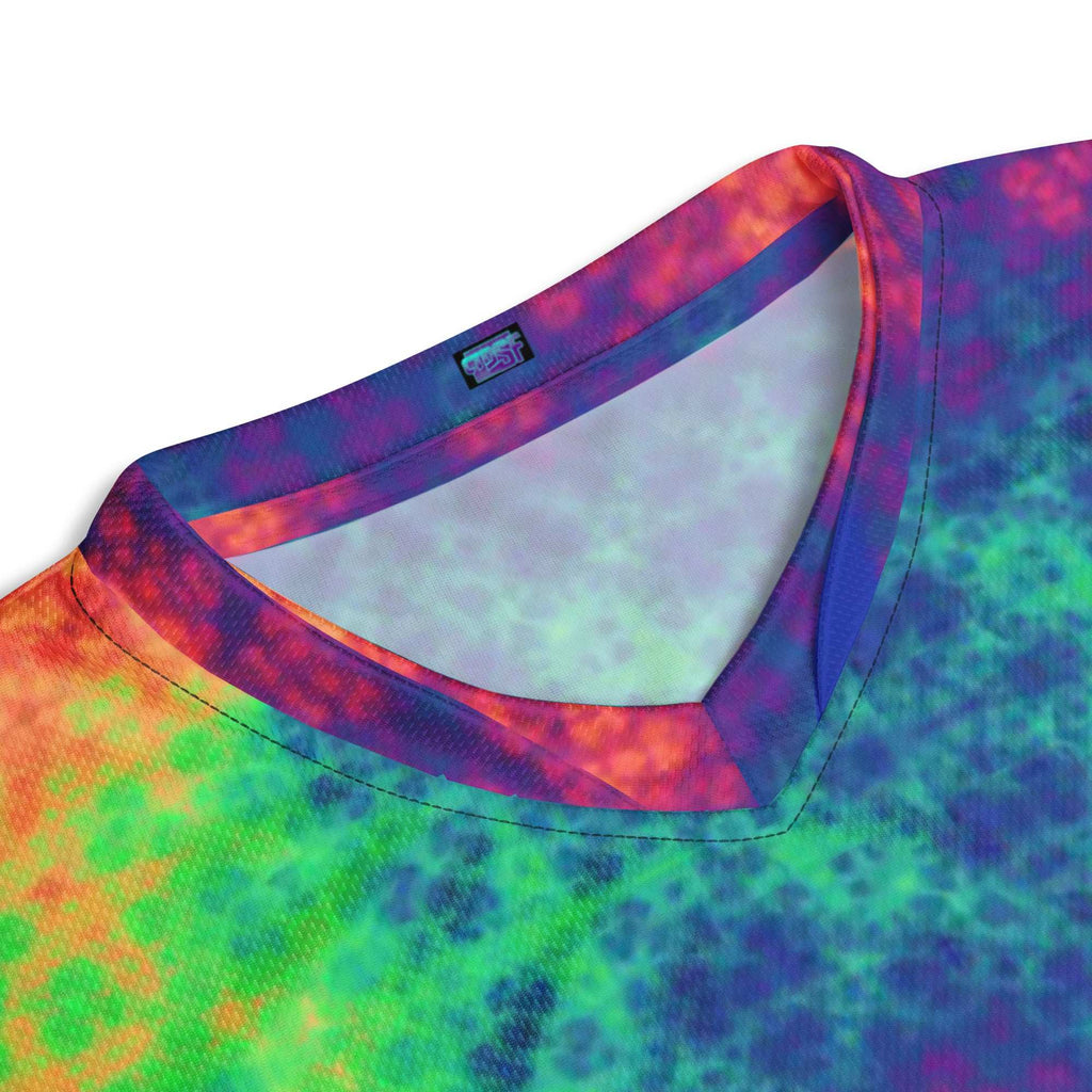 Rainbow fractled Recycled unisex sports jersey - CTDSF