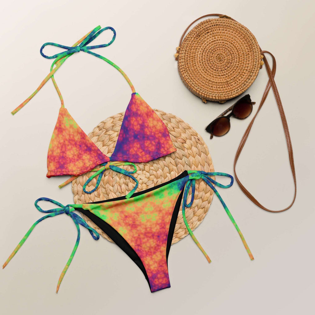 Rainbow 🌈 🌈 print recycled string bikini - CTDSF