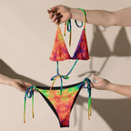 Rainbow 🌈 🌈 print recycled string bikini - CTDSF