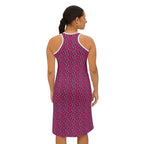 Skull Pattern Pink Racerback Dress - CTDSF