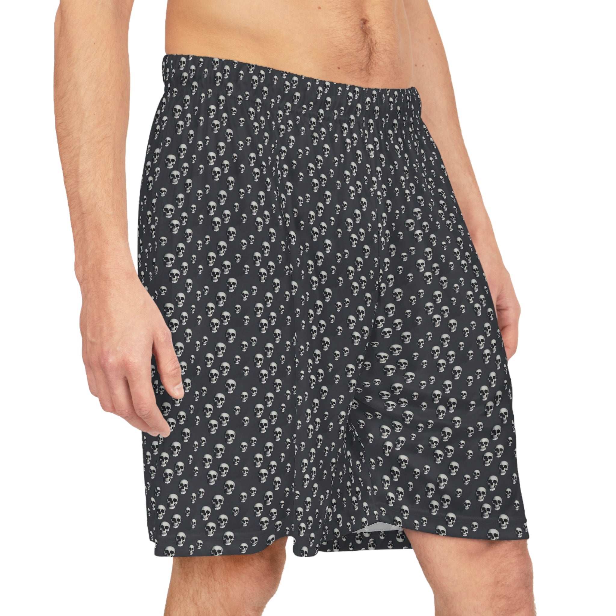 Skull Print Basketball Shorts - CTDSF