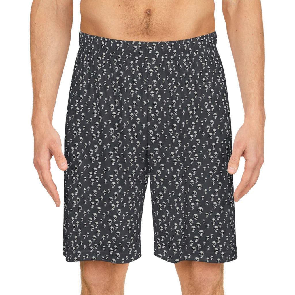 Skull Print Basketball Shorts - CTDSF
