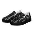 Skull Print Women’s slip - on canvas shoes - CTDSF