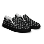 Skull Print Women’s slip - on canvas shoes - CTDSF