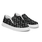 Skull Print Women’s slip - on canvas shoes - CTDSF
